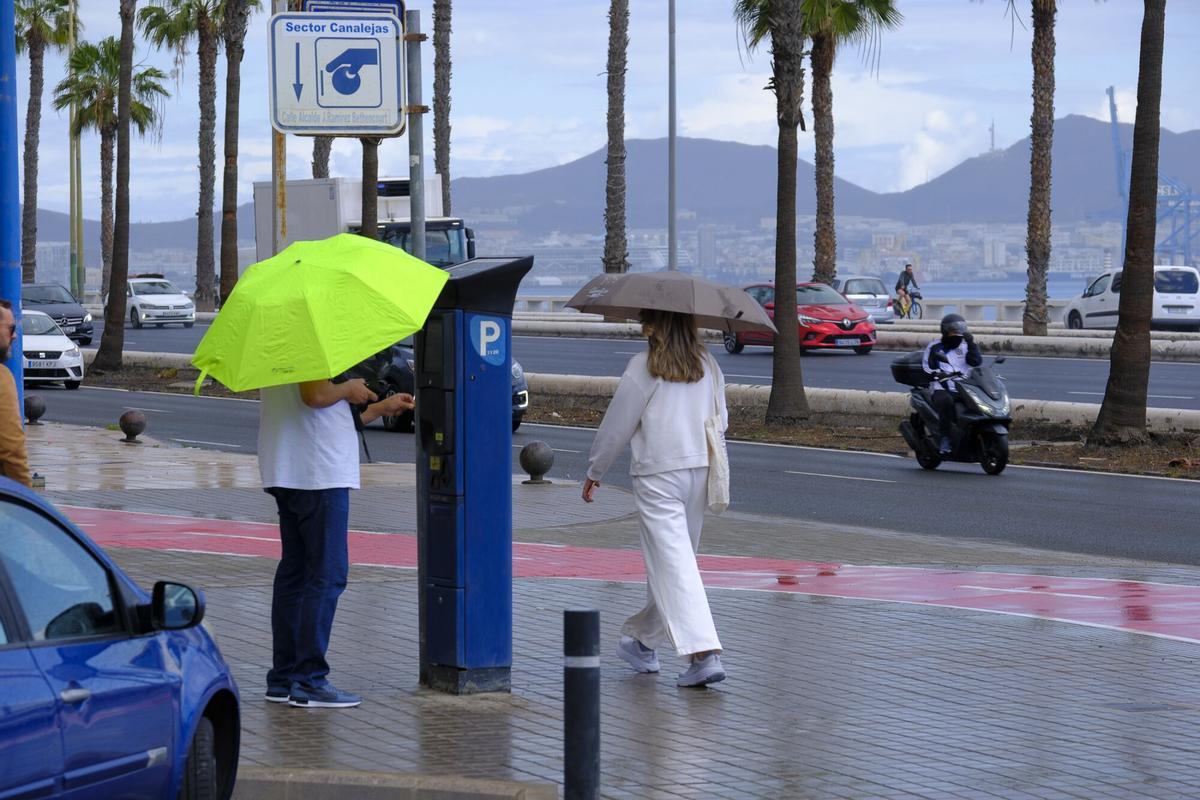 Un parquímetro en la Avenida Marítima de Las Palmas de Gran Canaria.