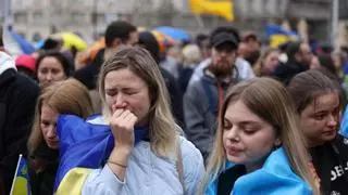 Protestas multitudinarias en todo el mundo tras dos años de la invasión de Ucrania