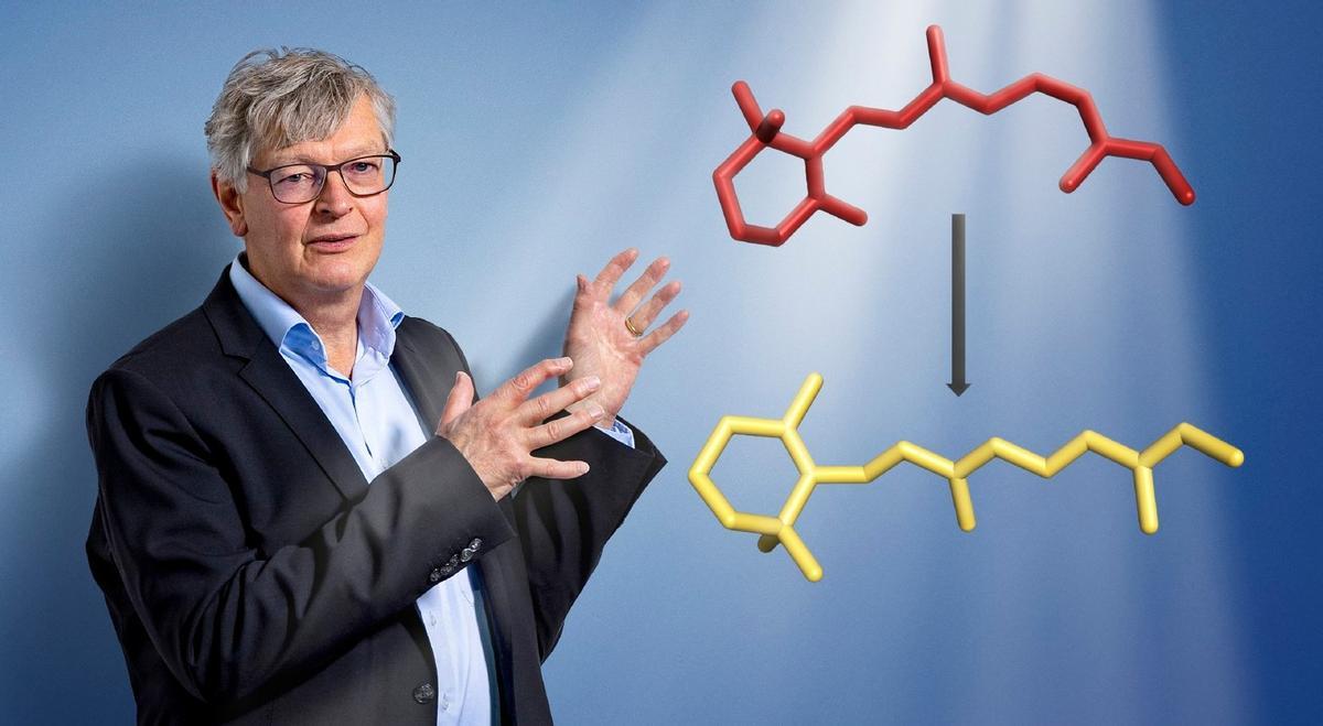 El investigador Gebhard Schertler muestra la metamorfosis que experimenta la molécula retinal para que podamos ver el mundo.