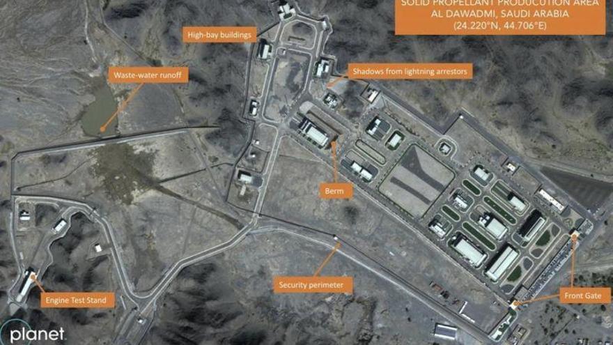 Imágenes de satélite sugieren que Arabia Saudí tiene una fábrica de misiles