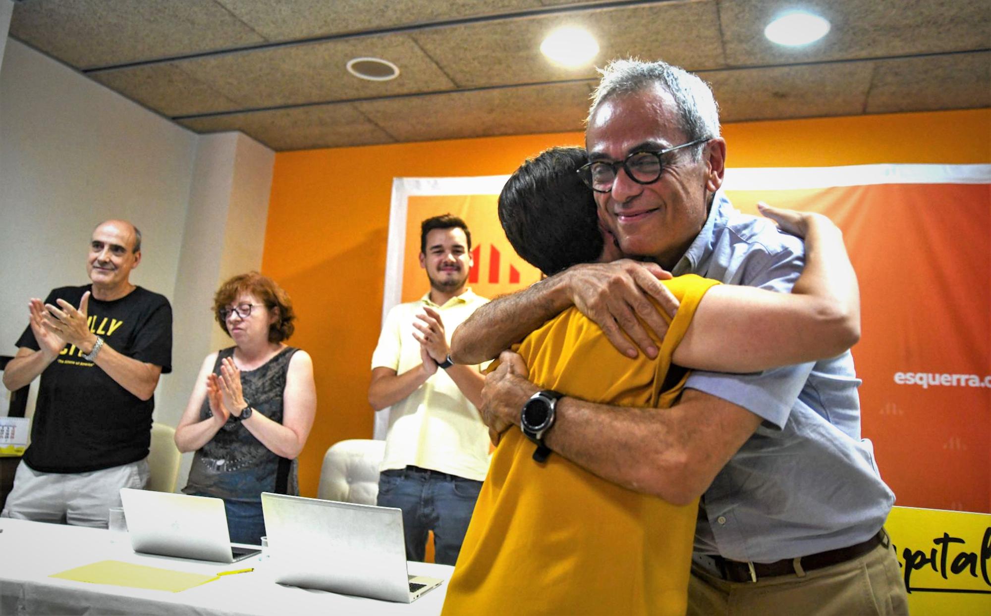 Jaume Graells tras ser escogido alcaldable de ERC para L'Hospitalet de Llobregat en las elecciones municipales del 2023.