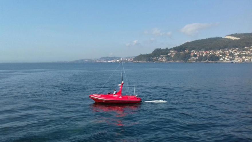 Imagen del dron marino, esta mañana. // M. Claveroi