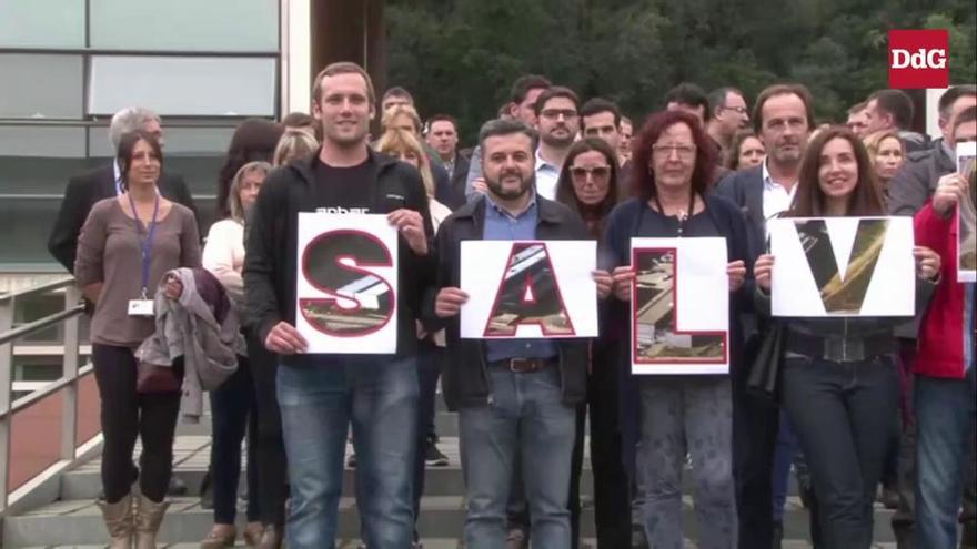 Concentració al Parc de la UdG per reclamar un acord institucional per evitar la liquidació