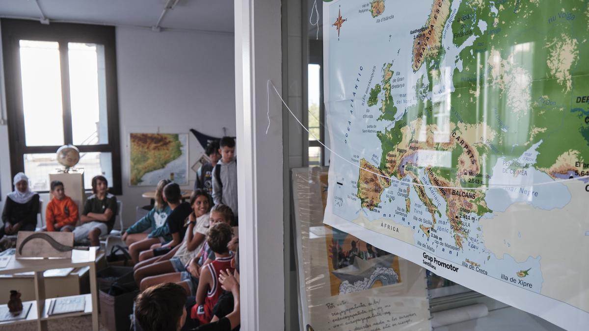 Primer día de clase en una escuela en un municipio de Barcelona.