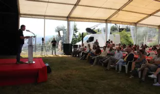 Barbón replica a Queipo en San Martín del Rey Aurelio: "El PP rechaza el alivio fiscal a la clase trabajadora"