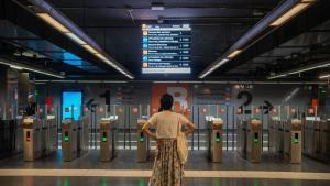 Imágenes de la huelga de rodalies Renfe este lunes