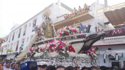 Salida de la procesión de la Virgen del Carmen en Torremolinos.