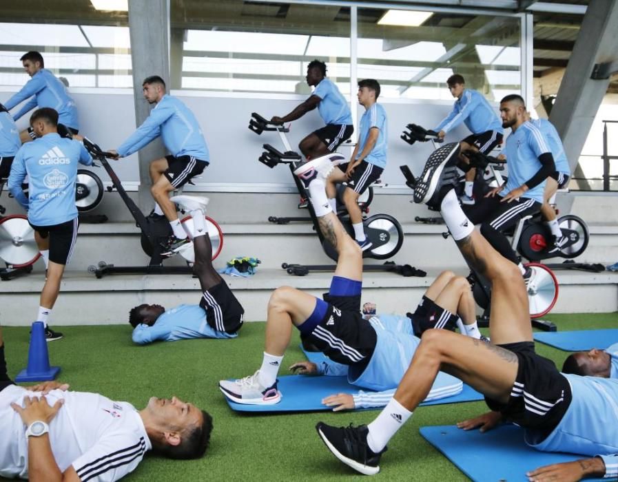 El Celta continúa los entrenamientos de pretemporada en A Madroa