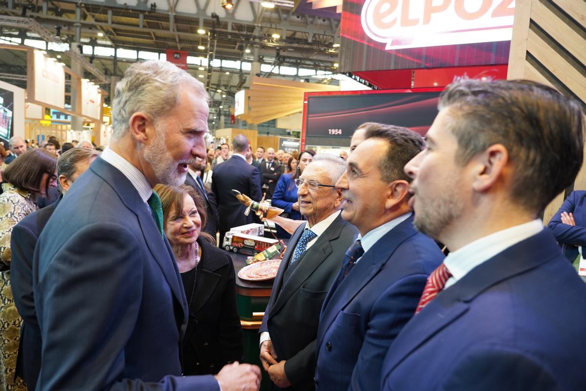 El stand de El Pozo Alimentación recibió la visita del rey Felipe VI.