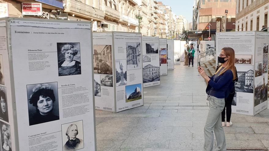 Inauguración da exposición ‘Emilia Pardo Bazán no País das Rías”  na rúa Príncipe de Vigo o pasado ano.