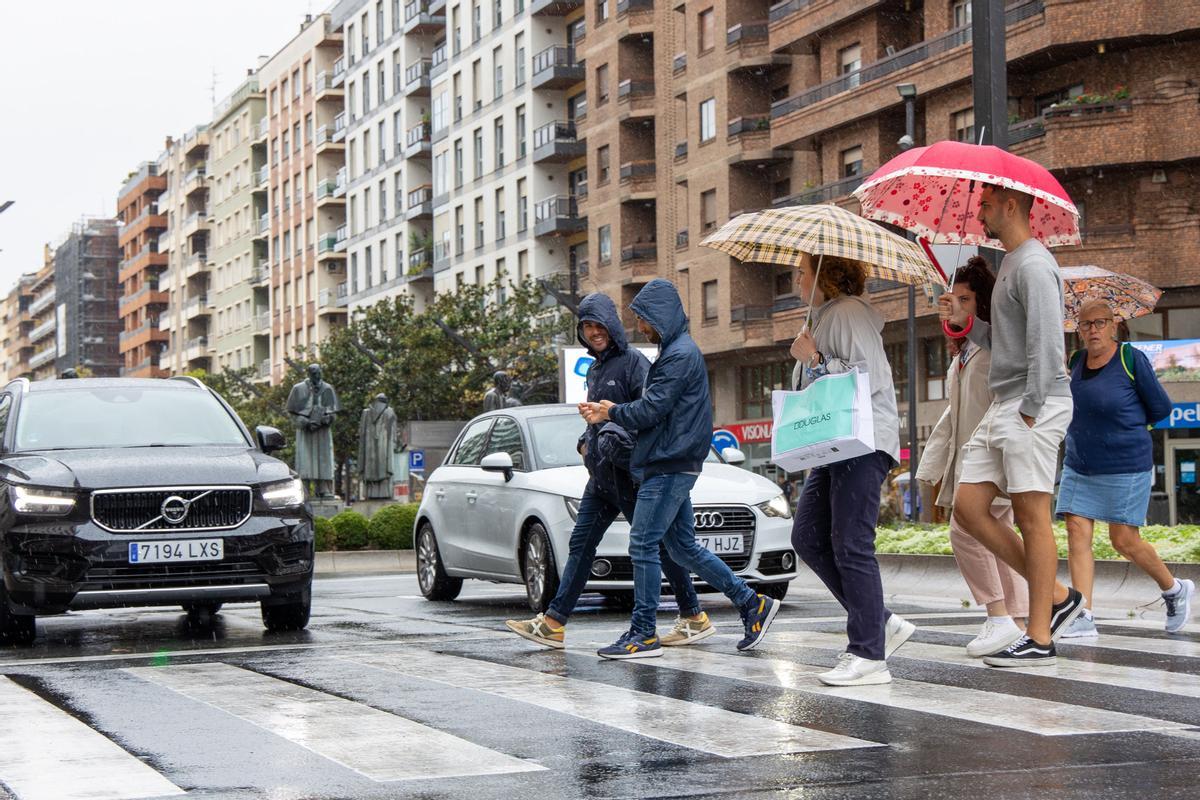 Mal tiempo en Logroño (La Rioja)