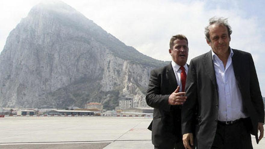 Platini, en Gibraltar.