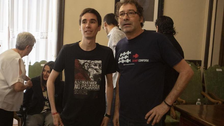 Sergio López y Miguel Ángel Viñas en la toma de posesión.