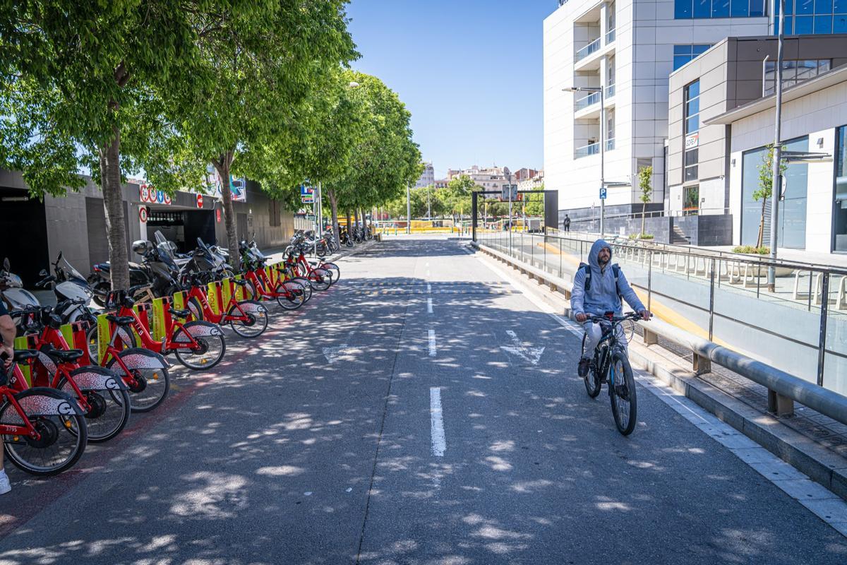 La calle Ciutat de Granada, donde está previsto que el Tram llegue desde Diagonal a Gran Via