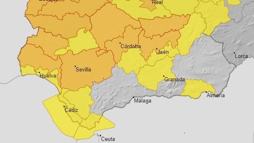 Avisos este martes en todas las provincias de Andalucía salvo Málaga, con máximas de hasta 41 grados