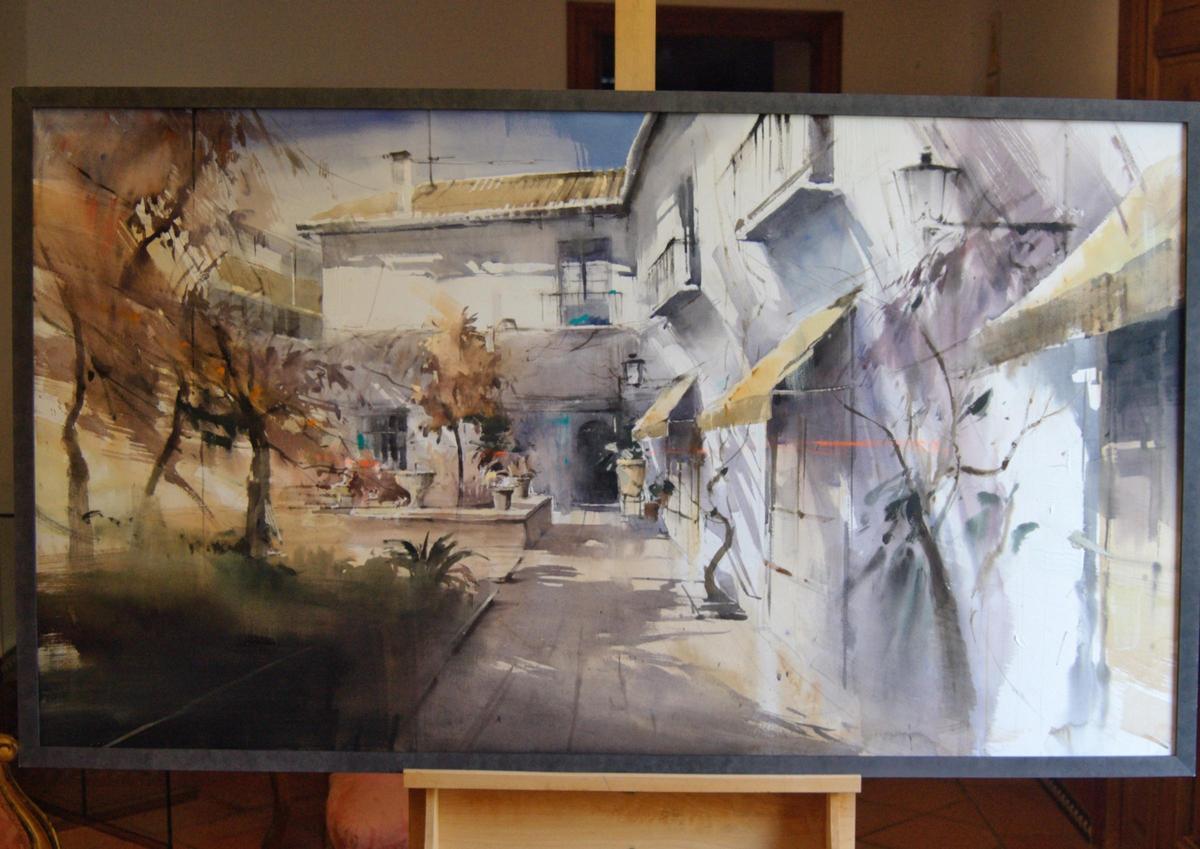 Obra ganadora del primer premio del concurso de pintura rápida de la Fundación Kutxabank.