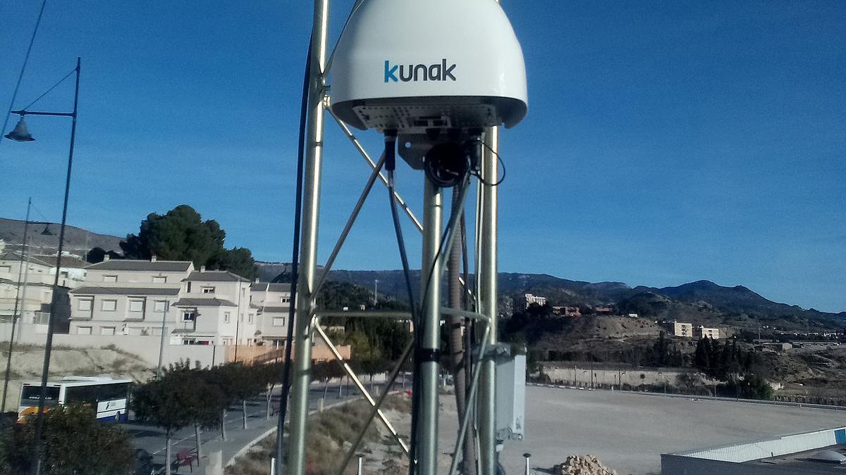 La estación de medición de la calidad del aire en Xixona