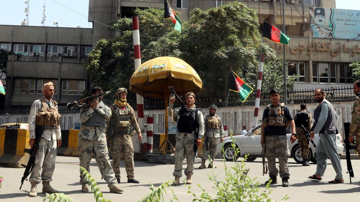 Miembros de seguridad en Kabul