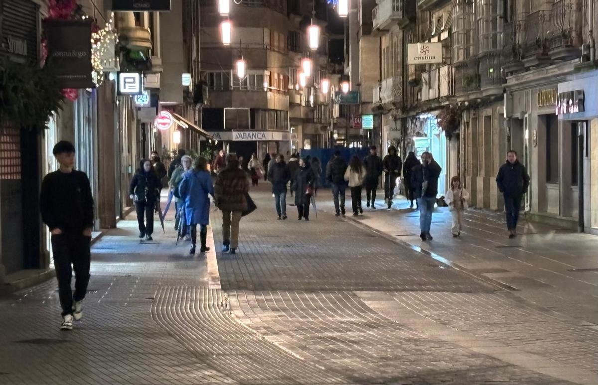 Una calle del centro histórico de Pontevedra.