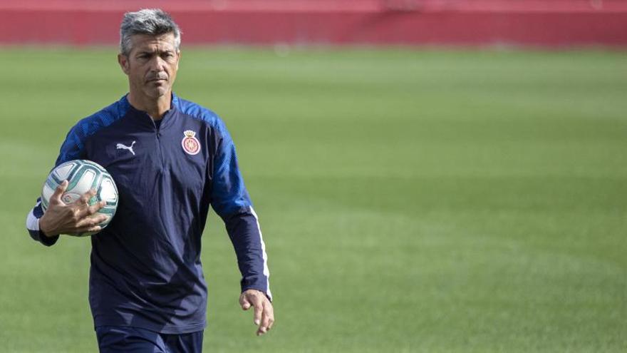 Pep Lluís Martí en un entrenament a Montilivi