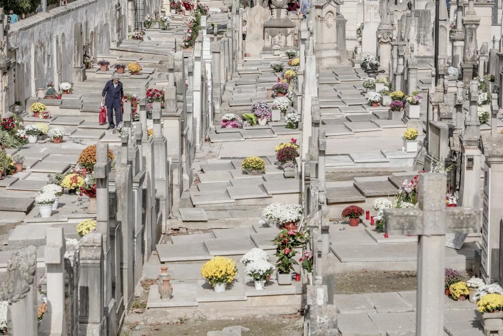 Día de Todos los Santos en el cementerio de Palma