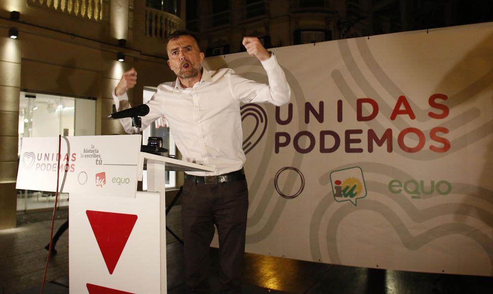 Acto de Unidas Podemos en la plaza de Félix Sáenz