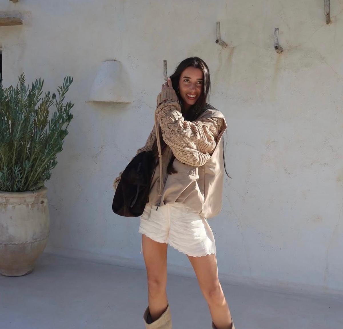 María Monfort, durante sus vacaciones en Ibiza en Semana Santa.