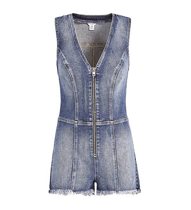 Mono denim con cremallera, de Guess