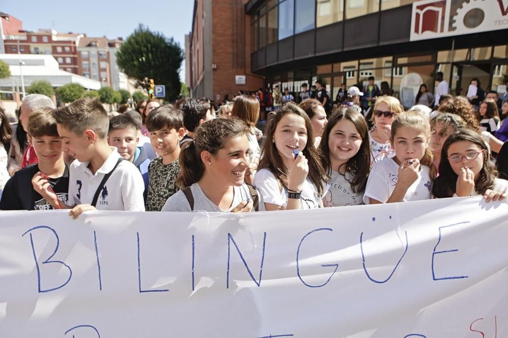 Protesta en el Instituto Fernández Vallín de Gijón