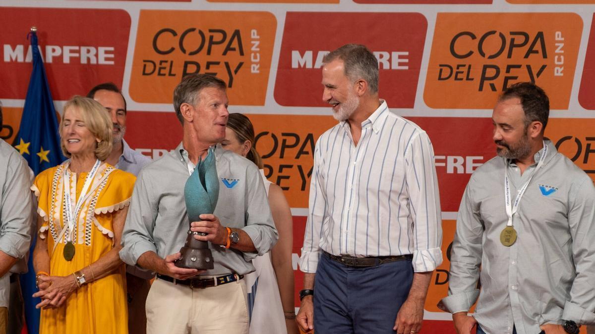 Felipe VI, en la entrega de premios de la Copa del Rey de vela del pasado año.