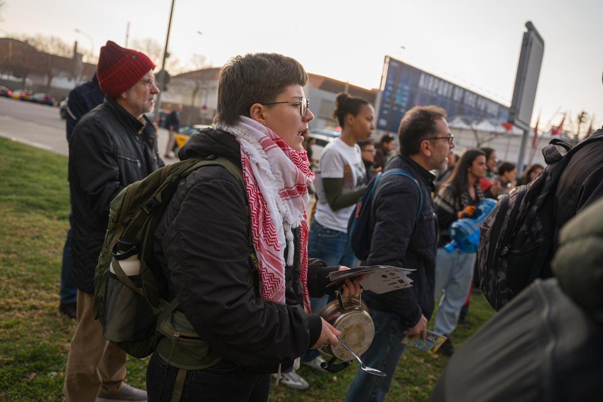 Protesta a les portes del Mobile World Congress 2026.