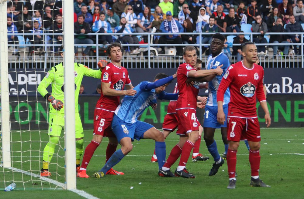 El conjunto malaguista y el gallego igualan a cero en el partido más atractivo de la jornada en la Liga 123