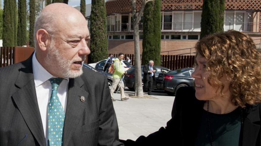 José Manuel Maza i Anna Meléndez, en la visita d&#039;aquest dimarts a l&#039;Audiència.