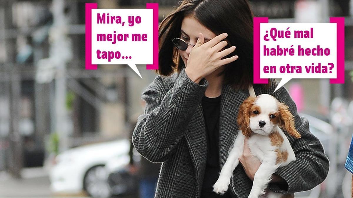 Selena Gómez con su perro