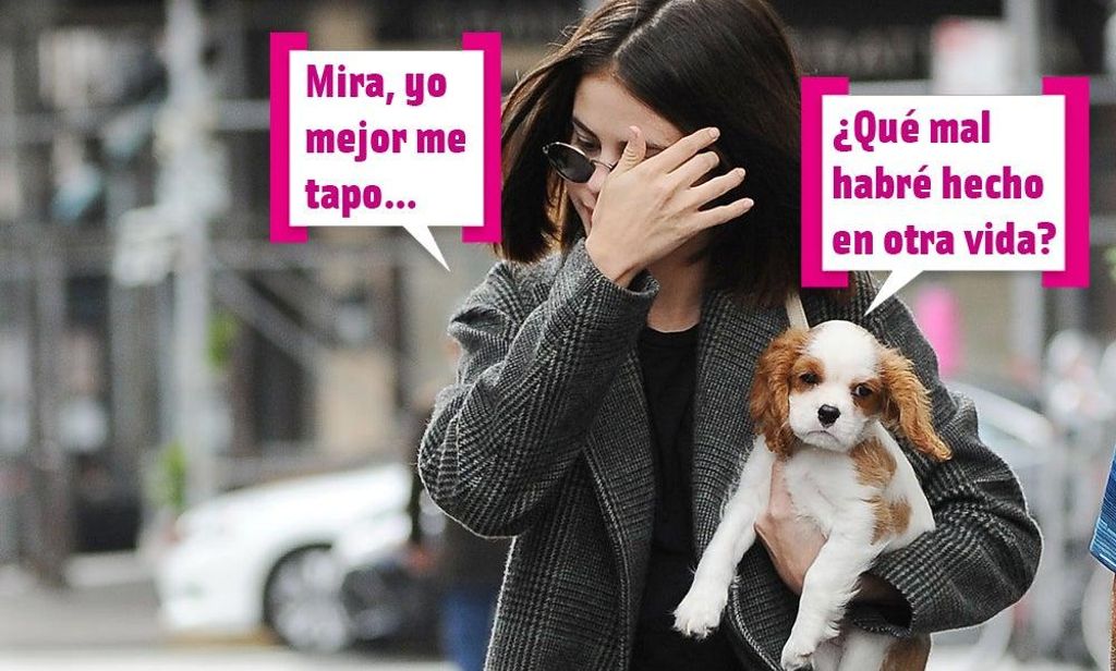 Selena Gómez con su perro