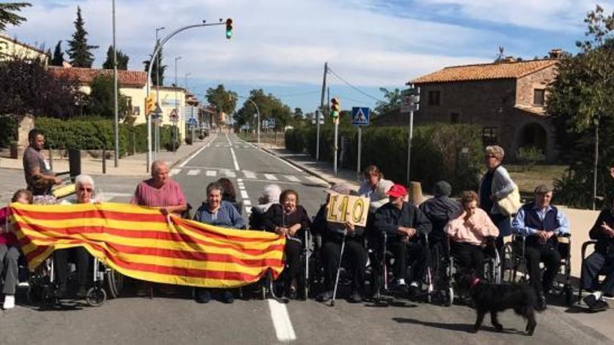 La imatge, aquest dilluns al matí, a la carretera C-59.