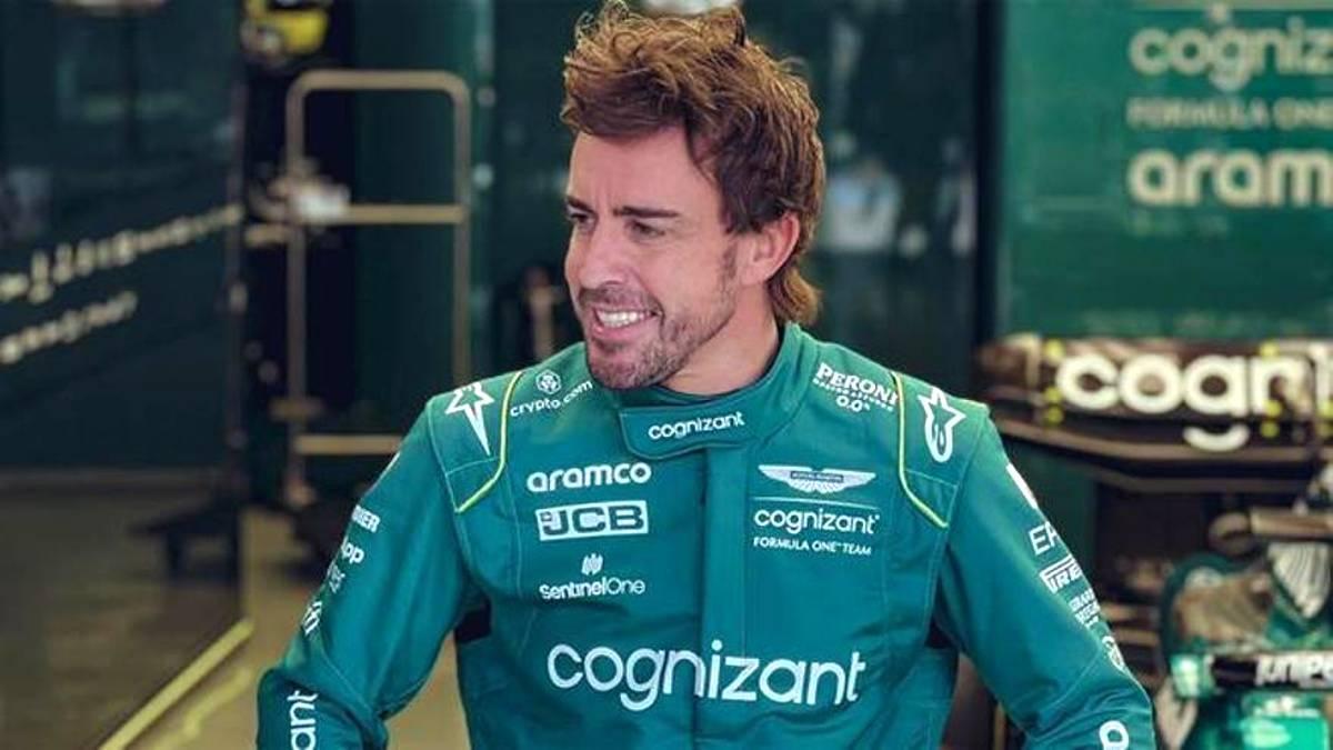 Fernando Alonso, satisfecho con el rendimiento del Aston Martin.