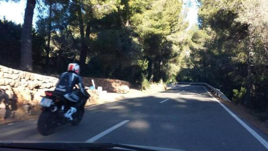 Nur mit Vorsicht zu befahren: die Auffahrt von Sóller zum Monnàber-Tunnel.