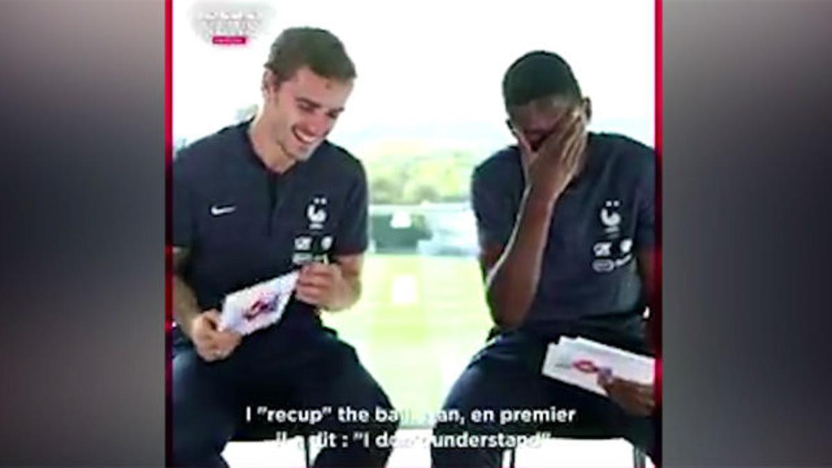 Griezmann y Dembélé se lo pasan en grande entrevistándose