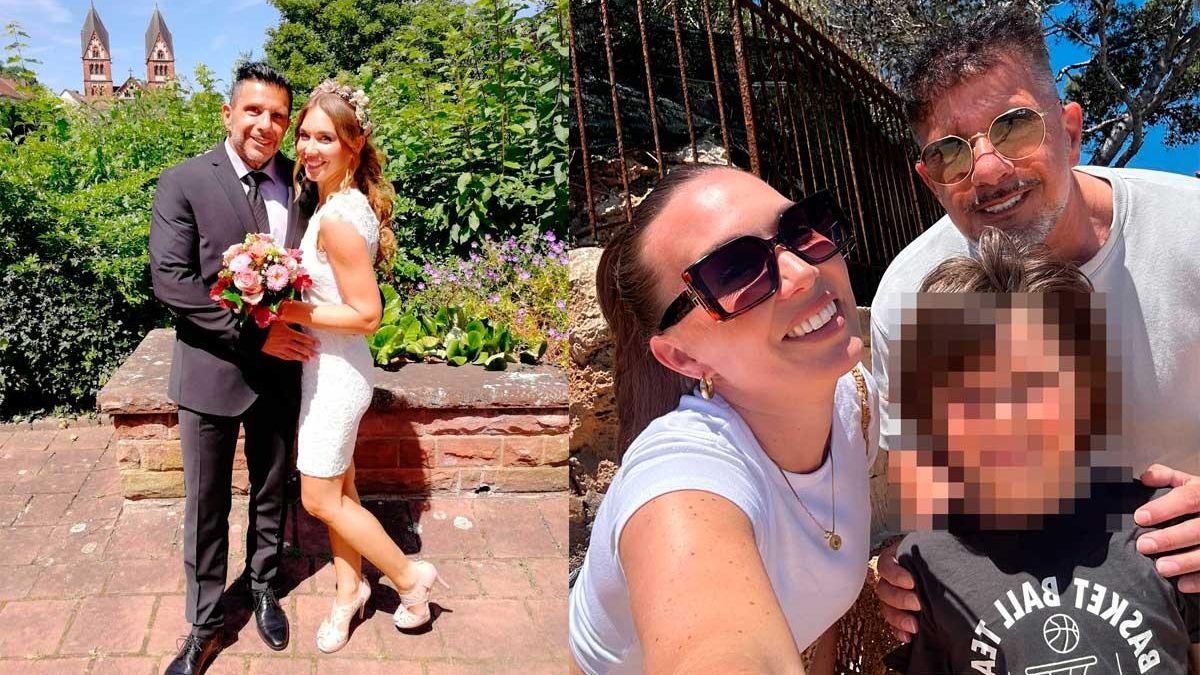 Marco und Tamara Gülpen sind seit sieben Jahren verheiratet. Rechts ein aktuelles Foto des Paares mit Sohn Giulio.