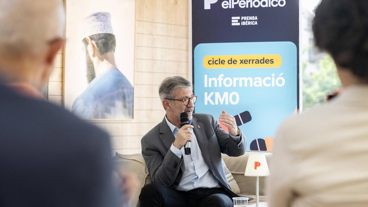 El alcalde de Sant Cugat, Josep Maria Vallès (Junts) en el encuentro con El Periódico