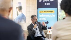 El alcalde de Sant Cugat, Josep Maria Vallès (Junts) en el encuentro con El Periódico