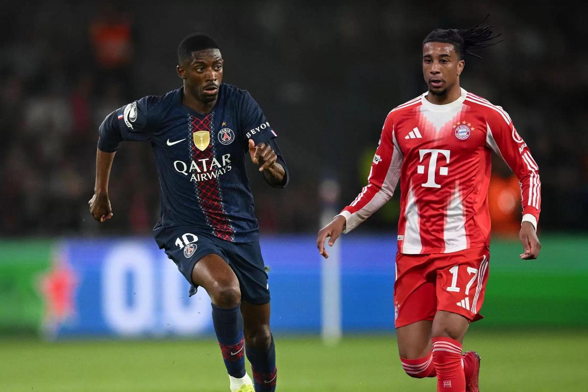 Ousmane Dembélé, del PSG, y Michael Olise, del Bayern de Múnich, se enfrentarán este martes en el Parque de los Príncipes en la ida de las semifinales de la Champions League