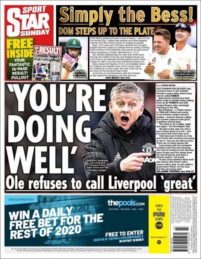 Portada del Daily Star del 19 de enero