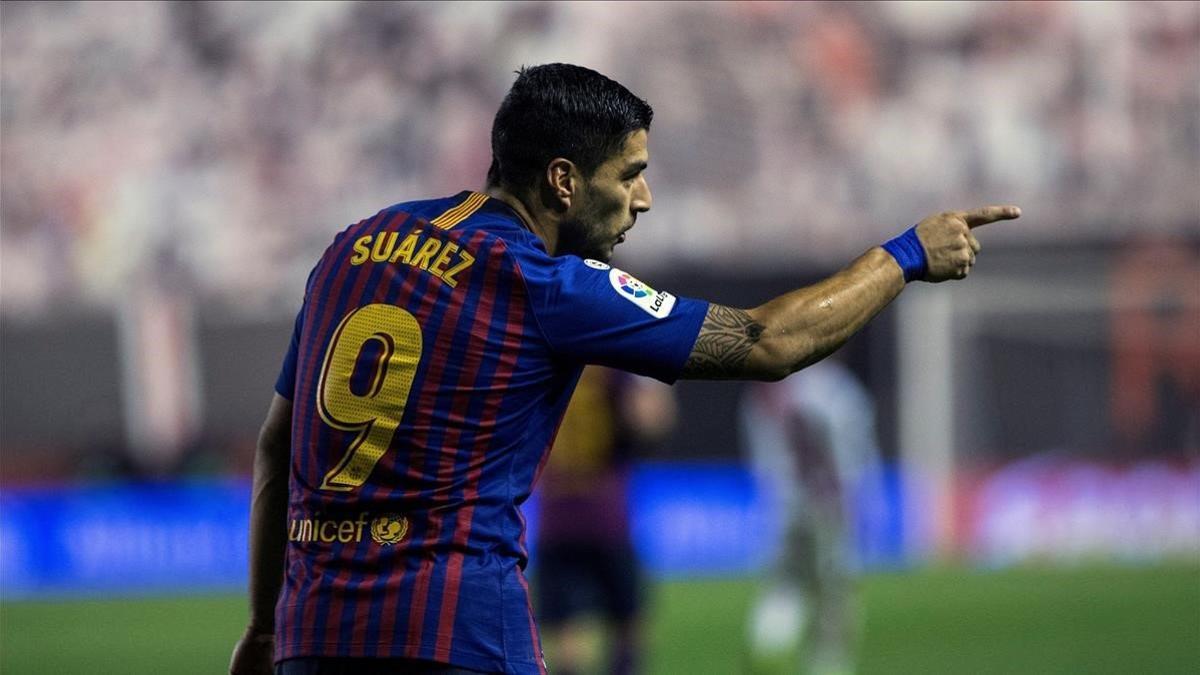 El uruguayo Luis Suárez celebrando un gol esta temporada.