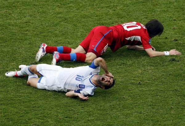 El partido Grecia 1 -República Checa 2, en imágenes