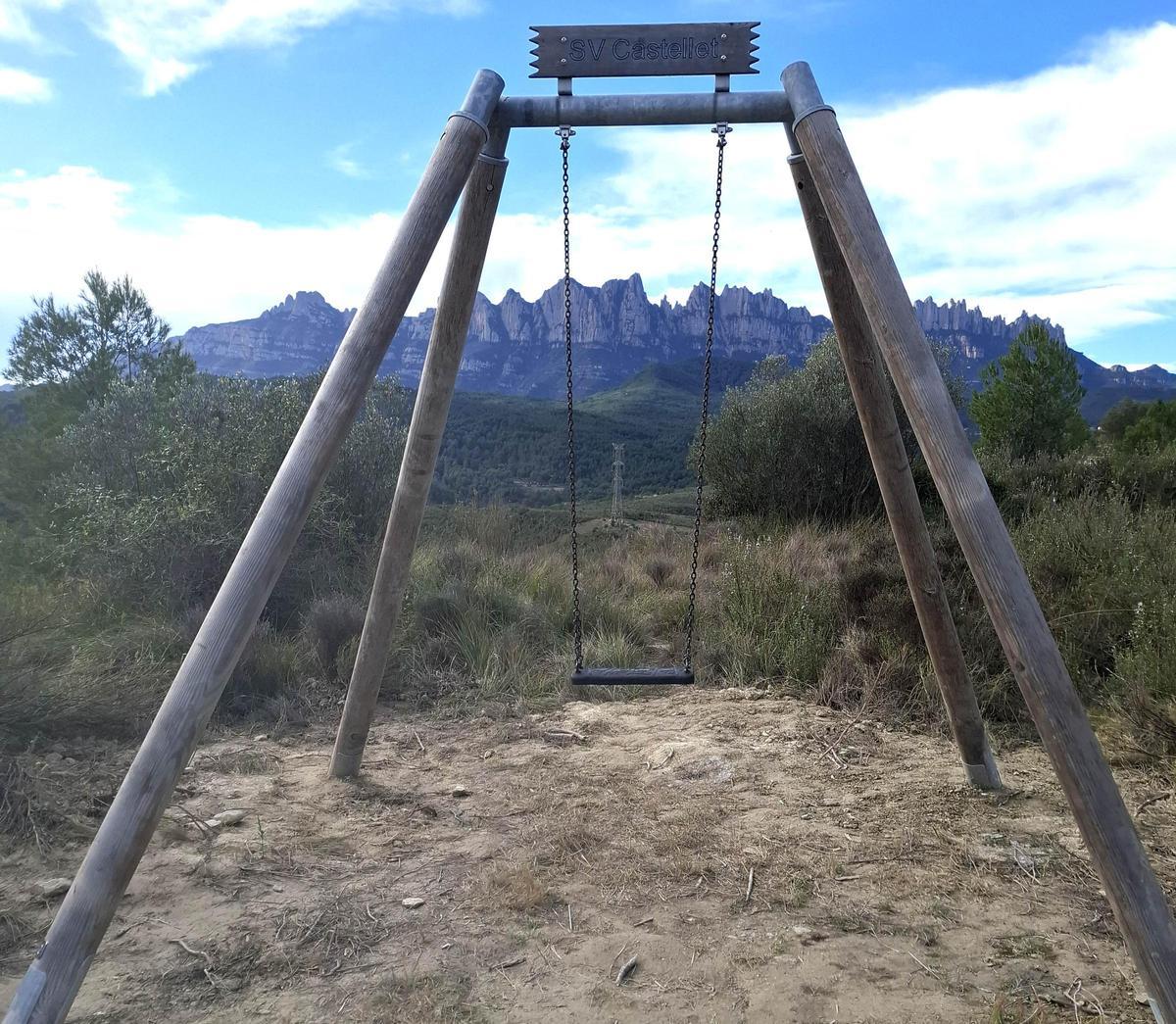 Primer gronxador instal·lat a la zona del Serrat Rodó