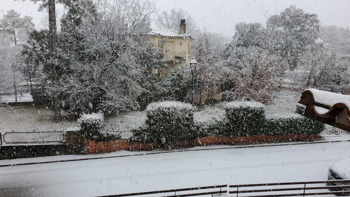 Nevada al Pi de Sant Just, al Solsonès
