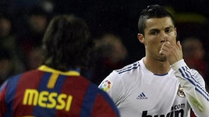 Messi y Cristiano Ronaldo, durante un Barcelona-Real Madrid.