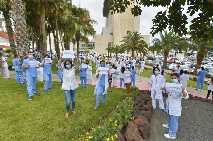 Manifestación de médicos temporales.